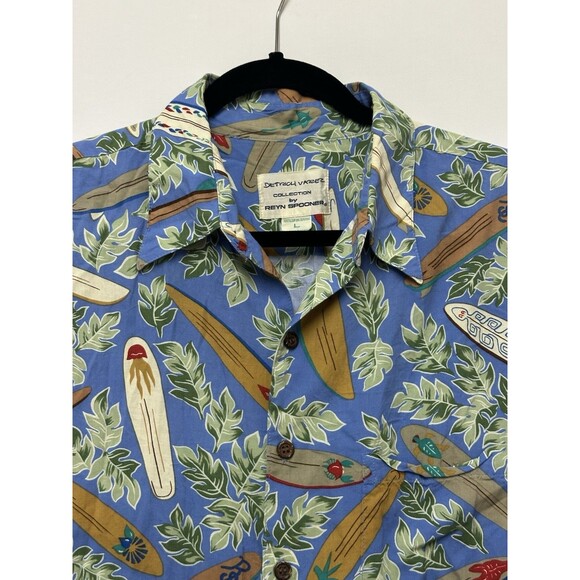 Reyn Spooner Dietrich Varez Hawaiian Shirt Mens Large Surf Board Floral Rayon - Picture 3 of 9